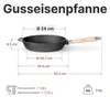 Gusseisen-Pfanne Ø24 cm TIEF Induktion abnehmbarer Produktbild-Vorschau 4