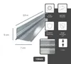 Fassadenprofile Kiesfangleiste Aluminium 250cm 50x70mm Produktbild-Vorschau 2
