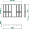 ORGA-BOX III Besteckeinsatz grau 473,5 x 694 mm für 80 cm Produktbild-Vorschau 4