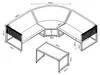 Loungeset 'Karg' Sofa mit Couchtisch Kissen Dunkelgrau / Produktbild-Vorschau 3