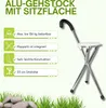 Gehstock mit Sitzfläche / leichter Sitzstock aus Aluminium Produktbild-Vorschau 2