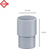 INEFA Fallrohr Verbinder, PVC DN75 / 75mm Grau Produktbild-Vorschau 2