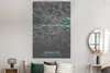 MuchoWow® Poster Dublin - Stadtplan - Karte - Blau 120x180 Produktbild-Vorschau 4