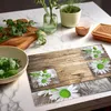 Tovagliette 6 pezzi margherite bianche su legno plastica Anteprima dell’immagine prodotto 4