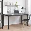 vidaXL Eettafel, 140 x 80 x 75 cm, houtvezel, Sonoma-grijs, Productafbeelding-voorbeeld 3