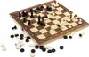 SZACHY WARCABY Tryktrak 3W1, houten, PREMIUM kwaliteit Productafbeelding-voorbeeld 2