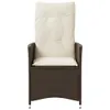 vidaXL Fauteuil de jardin Réglable avec coussins Marron Voir les images du produit 4
