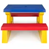 A colorful children's picnic table with benches. Produktbild-Vorschau