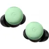 A pair of green Google Pixel Buds Pro earbuds with black ear tips, shown against a white background. Produktbild-Vorschau