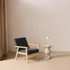 Poltrona scandinava in legno e tessuto, Grigio scuro Anteprima dell’immagine prodotto 3