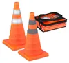 Relaxdays Opvouwbare pylons, set van 2, oranje-zilver Productafbeelding-voorbeeld 1