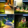 A collage of four images showing LED solar path lights in different outdoor settings at night. Náhľad obrázku produktu