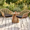 CASARIA® Gartenstühle 2er Set Polyrattan inkl. Auflage Produktbild-Vorschau 2