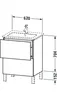 Waschtischunterbau L-CUBE 620x481x704mm weiß matt weiß matt Produktbild-Vorschau 2