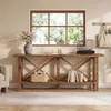 Table console Tribesigns en bois massif, 180 cm, table Voir les images du produit 4