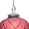 Christbaumkugelset, Rund, 6er Set | Glas, Rot, Struktur | Produktbild-Vorschau 3