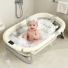 Faltbare Baby Badewanne,Babybadewanne mit Thermometer und Produktbild-Vorschau 1
