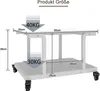 PUNCIA 2-schrichte Druckertisch mit Rollen 60 x 50 cm Produktbild-Vorschau 2