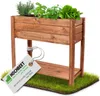Fepro® Holz-Hochbeet 63L mit Ablage & Vlies – Blumenkasten Produktbild-Vorschau 1