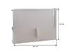 A white skimmer flap with dimensions indicated by measurement lines and text. Produktbild-Vorschau