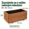 IvoQ Drevený kvetináč – 80 x 40 x 32 cm – drevo – Na Náhľad obrázku produktu 3
