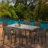 Polyrattan Tisch Rechteckig mit 6 Bunten Stühlen 150x90 Produktbild-Vorschau 2