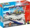A Playmobil airport playset with an airplane and airport terminal building shown on its packaging. Produktbild-Vorschau