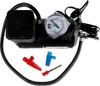 A black tire repair kit with a compressor and gauge, along with various nozzles, is displayed against a white background. Produktbild-Vorschau