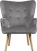 Poltrona in velluto stile scandinavo "Odense" - 73 x 81 x Anteprima dell’immagine prodotto 2