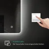 A hand is shown pressing a light switch next to a lit LED mirror. Anteprima dell’immagine prodotto