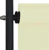 Close-up of a cream-colored roller blind attached to a black pole with a black bracket. Náhled obrázku produktu