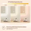 EMKE LED Badspiegel 80x60cm mit Beleuchtung 3 Lichtfarbe Produktbild-Vorschau 3