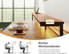 Scrivania Coleshome con cassetti e USB, 140x48cm, luce LED, Anteprima dell’immagine prodotto 7