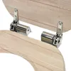 Close-up view of the hinges of a toilet seat. Produktbild-Vorschau