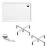 Schulte Duschwanne Adria 140x90 cm, Sanitäracryl Weiß, Set Produktbild-Vorschau 1
