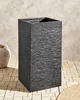 BELIANI Blumentopf Schwarz 40 x 40 x 77 cm Produktbild-Vorschau 2