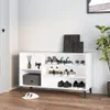 vidaXL Portascarpe bianco lucido 102x36x60 cm Materiale a Anteprima dell’immagine prodotto 2