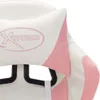 Sedia da gioco con luci LED RGB in ecopelle rosa e bianca Anteprima dell’immagine prodotto 5