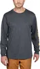 CARHARTT Bekleidung Carhartt Long Sleeve dunkelgrau/orange Produktbild-Vorschau 2