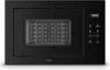 A black built-in microwave oven with a digital display and control panel. Produktbild-Vorschau