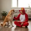 Pyjama Onesie Kigurumi Kostüm Verkleidung Akita XL: 175 - Produktbild-Vorschau 4