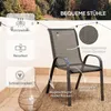 Outsunny Bistro-Set 3-teilig Wetterfest Gartenmöbel Set mit Produktbild-Vorschau 6