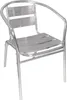 Bolero Bistrostühle mit gerundeter Armlehne Aluminium (4 Produktbild-Vorschau 2