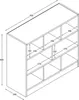 VDD – Wandschränke – Wandschränke Wohnzimmer – 8 Fächer – Produktbild-Vorschau 4