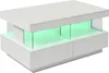 Merax Table basse haute brillance avec éclairage LED, Table Voir les images du produit 9