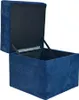An open blue storage ottoman. Podgląd zdjęcia produktu