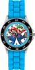 A close-up of a children's watch with Super Mario characters on the face and a blue silicone band. Podgląd zdjęcia produktu