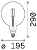 Ideálna Lux LED žiarovka Vintage Xl E27 4W Globo Large Náhľad obrázku produktu 2