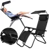 A woman relaxing in a black zero gravity chair with a sunshade and a side table, with a close-up of the side table and a view of the chair's frame. Anteprima dell’immagine prodotto