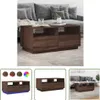 The Living Store Couchtisch mit LED-Leuchten Braun Produktbild-Vorschau 1